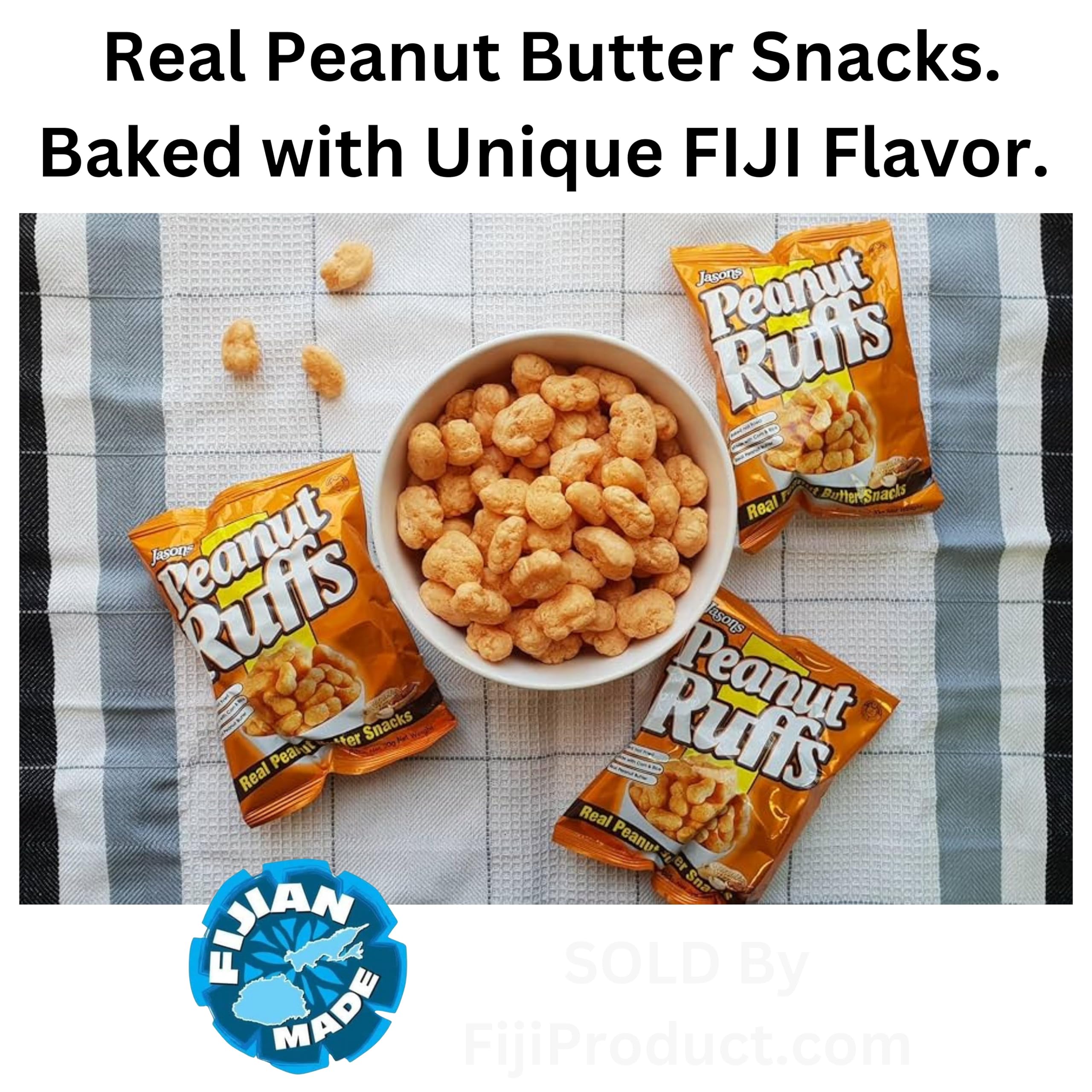 Amazon.com: FIJI PEANUT RUFFS SNACK (Case Pack of 48 x 30g) Value